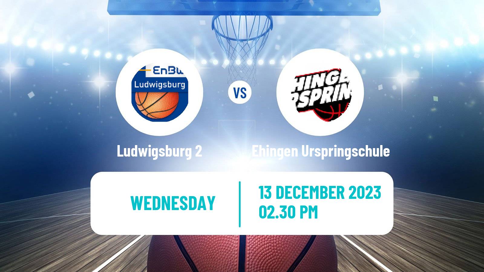 Basketball German Pro B Basketball Ludwigsburg 2 - Ehingen Urspringschule