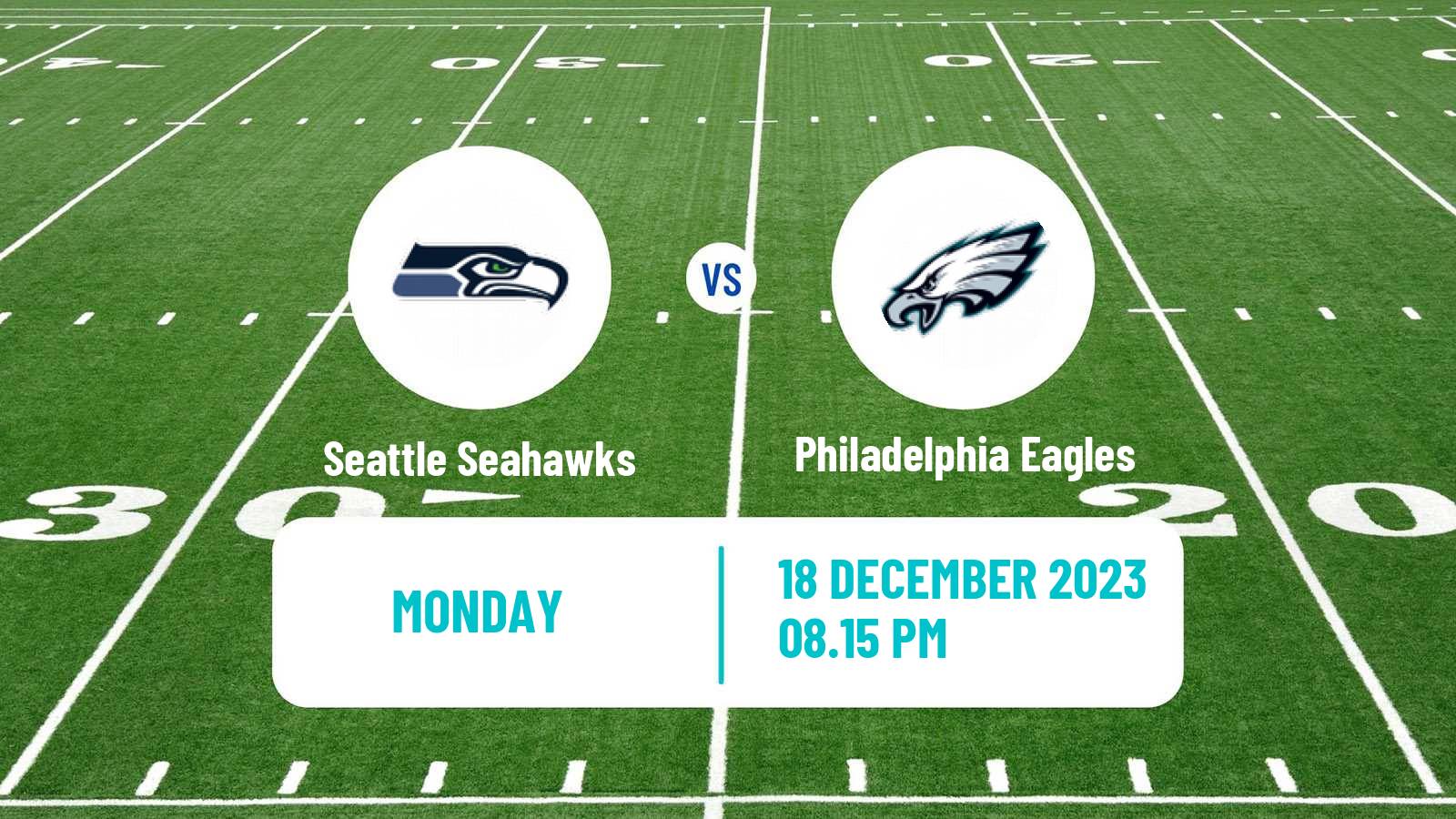 American football NFL Seattle Seahawks - Philadelphia Eagles