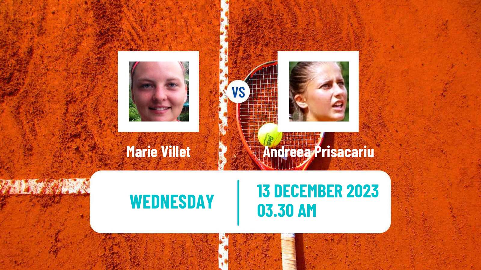 Tennis ITF W25 Monastir 6 Women Marie Villet - Andreea Prisacariu