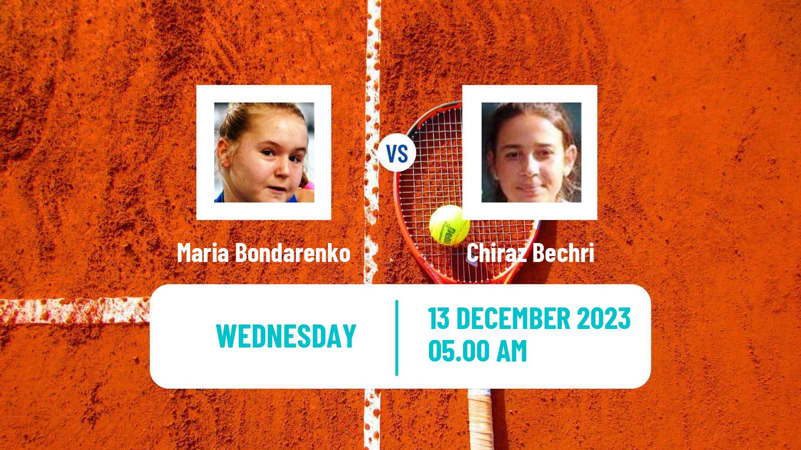 Tennis ITF W25 Monastir 6 Women Maria Bondarenko - Chiraz Bechri