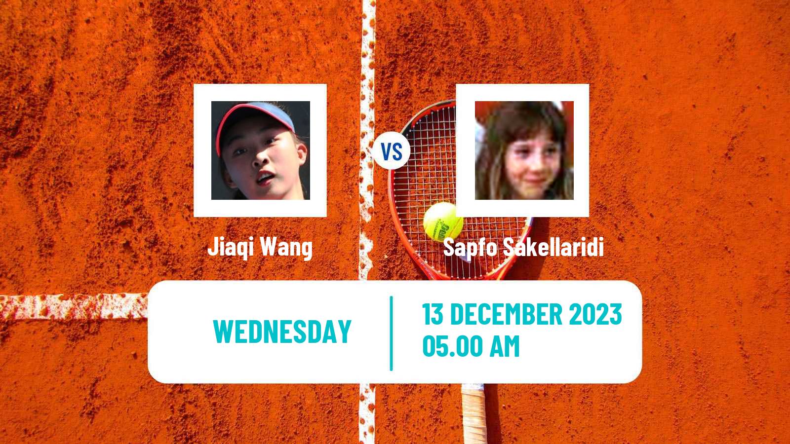 Tennis ITF W25 Monastir 6 Women Jiaqi Wang - Sapfo Sakellaridi