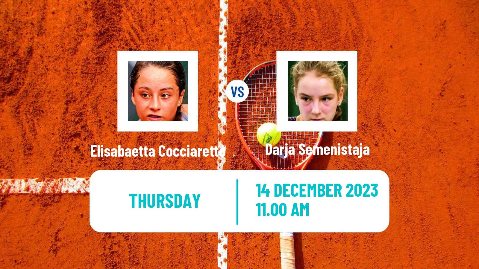Tennis Limoges Challenger Women Elisabaetta Cocciaretto - Darja Semenistaja