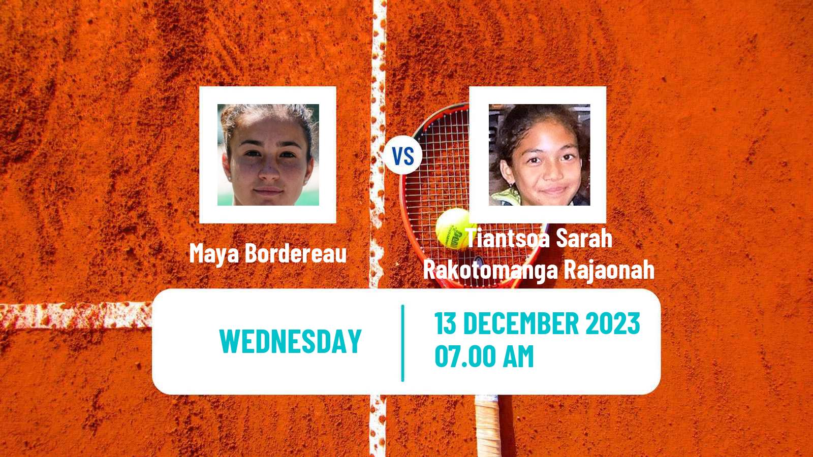 Tennis ITF W15 Melilla Women Maya Bordereau - Tiantsoa Sarah Rakotomanga Rajaonah