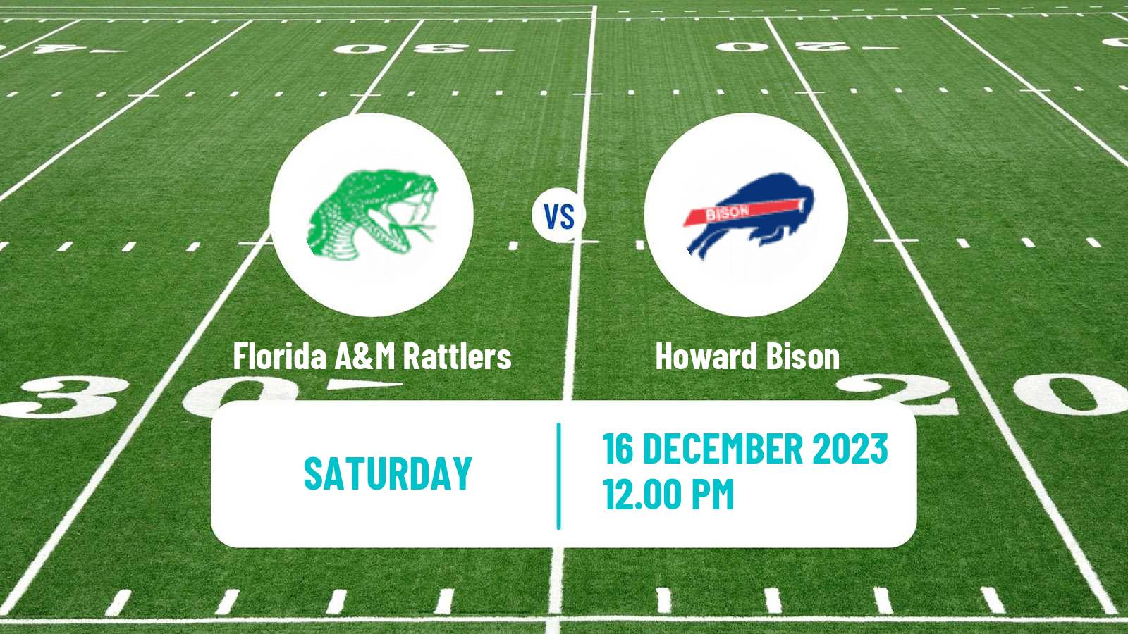 American football NCAA College Football Florida A&M Rattlers - Howard Bison