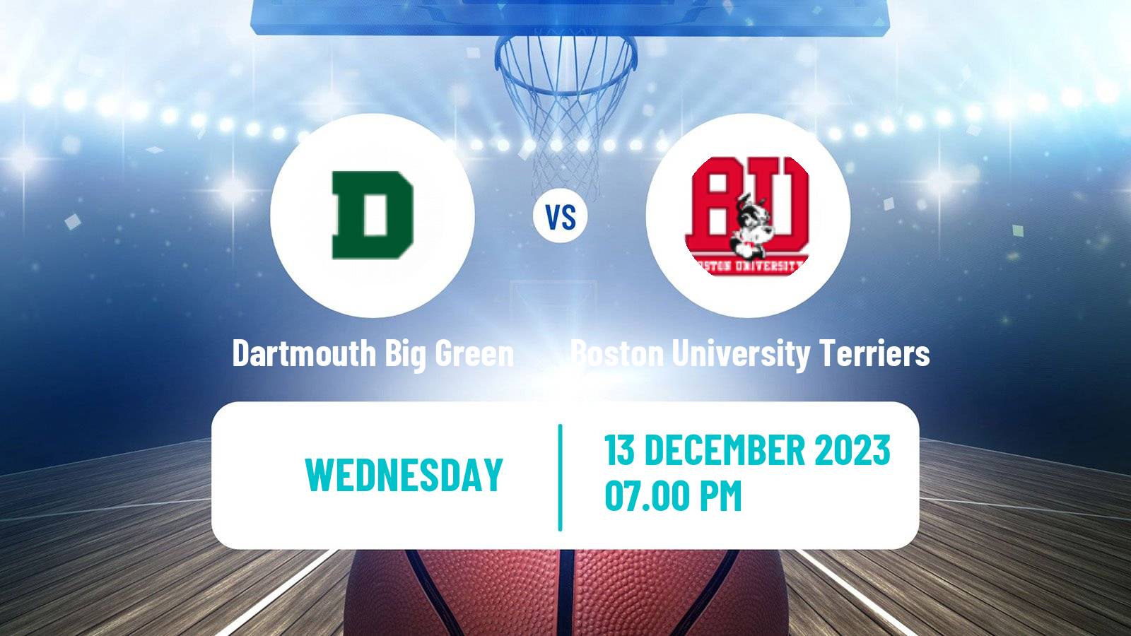 Basketball NCAA College Basketball Dartmouth Big Green - Boston University Terriers