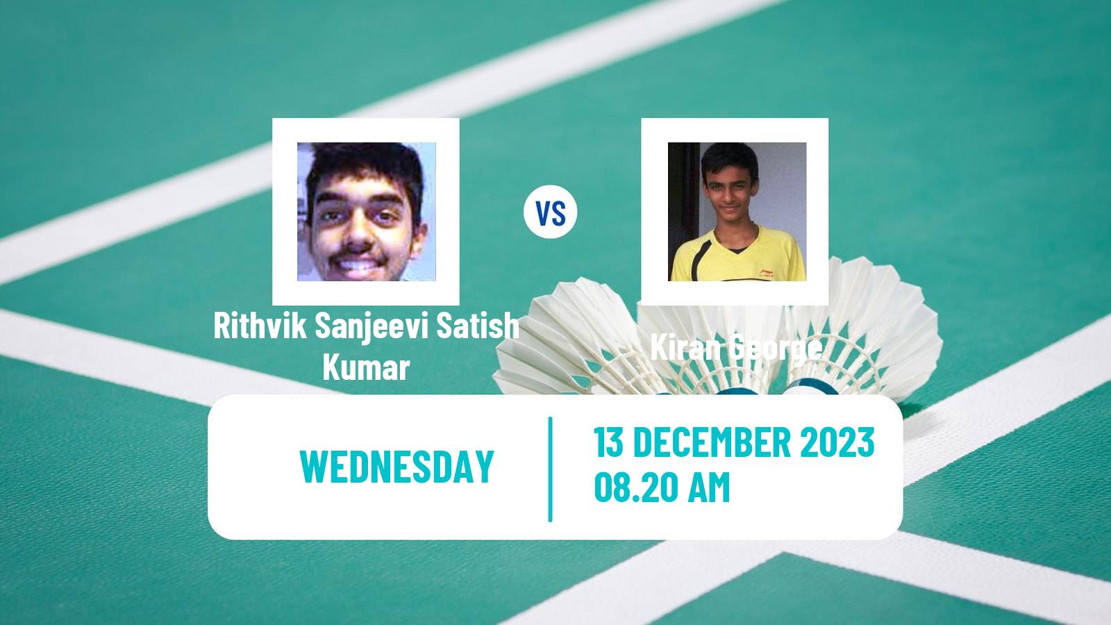 Badminton BWF World Tour Odisha Masters Men Rithvik Sanjeevi Satish Kumar - Kiran George