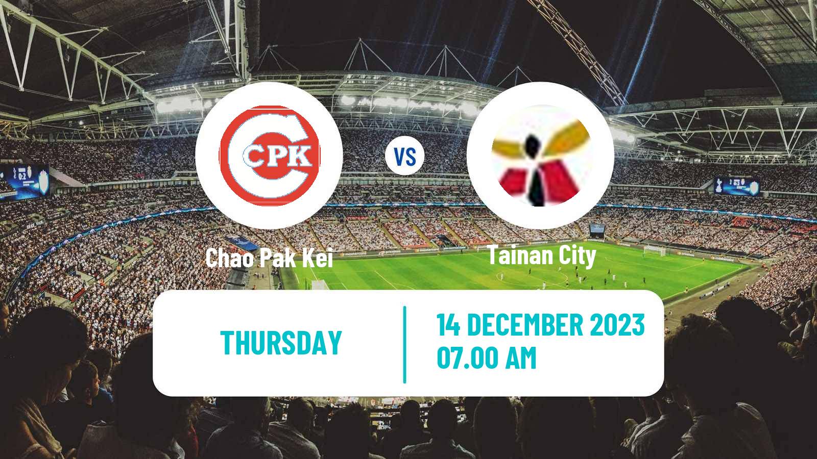 Soccer AFC Cup Chao Pak Kei - Tainan City