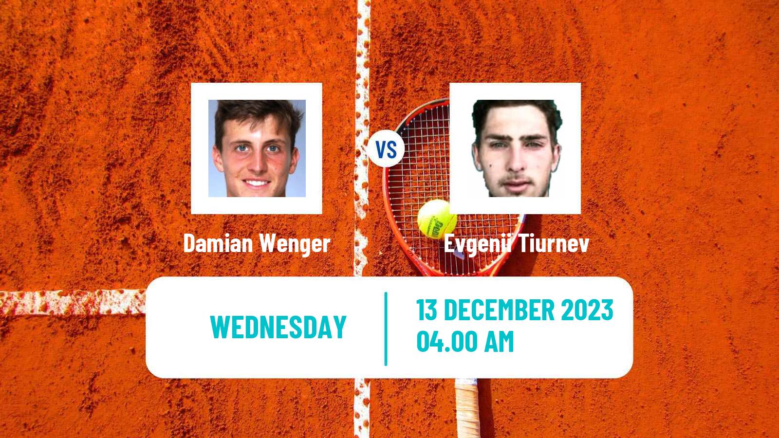 Tennis ITF M15 Antalya 20 Men Damian Wenger - Evgenii Tiurnev