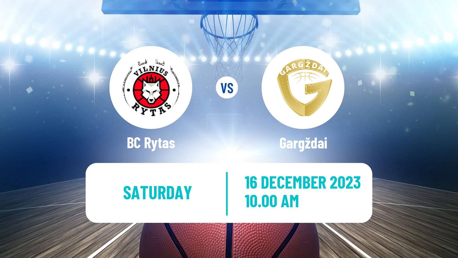 Basketball Lietuvos Krepsinio Lyga Rytas - Gargždai