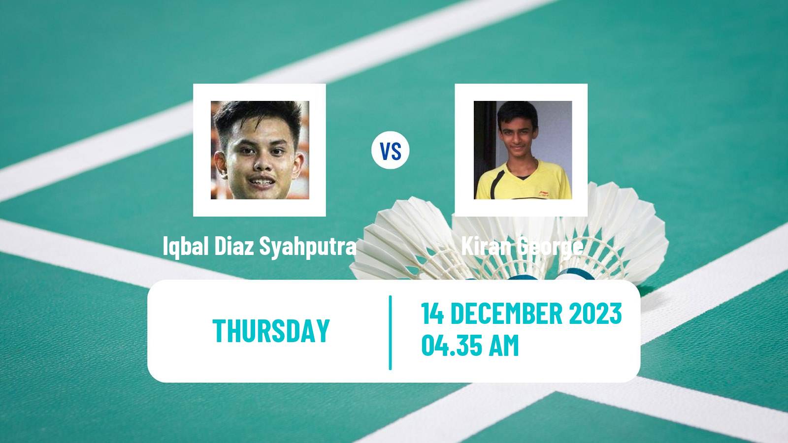 Badminton BWF World Tour Odisha Masters Men Iqbal Diaz Syahputra - Kiran George