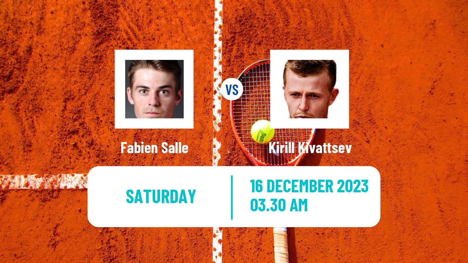 Tennis ITF M15 Monastir 50 Men Fabien Salle - Kirill Kivattsev