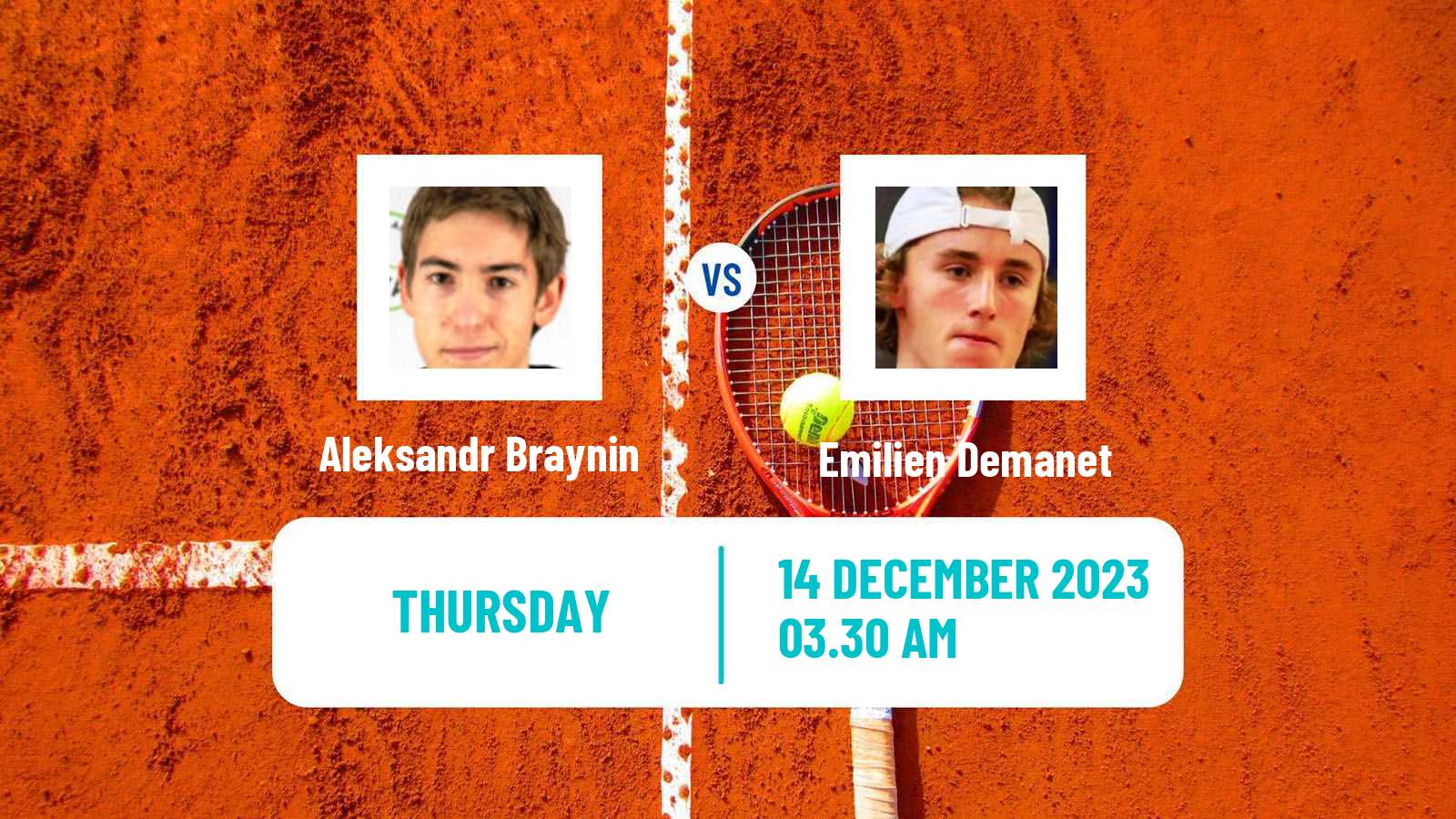 Tennis ITF M15 Zahra 3 Men Aleksandr Braynin - Emilien Demanet