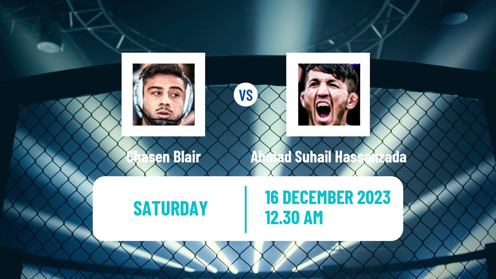 MMA Welterweight Cage Warriors Men Chasen Blair - Ahmad Suhail Hassanzada
