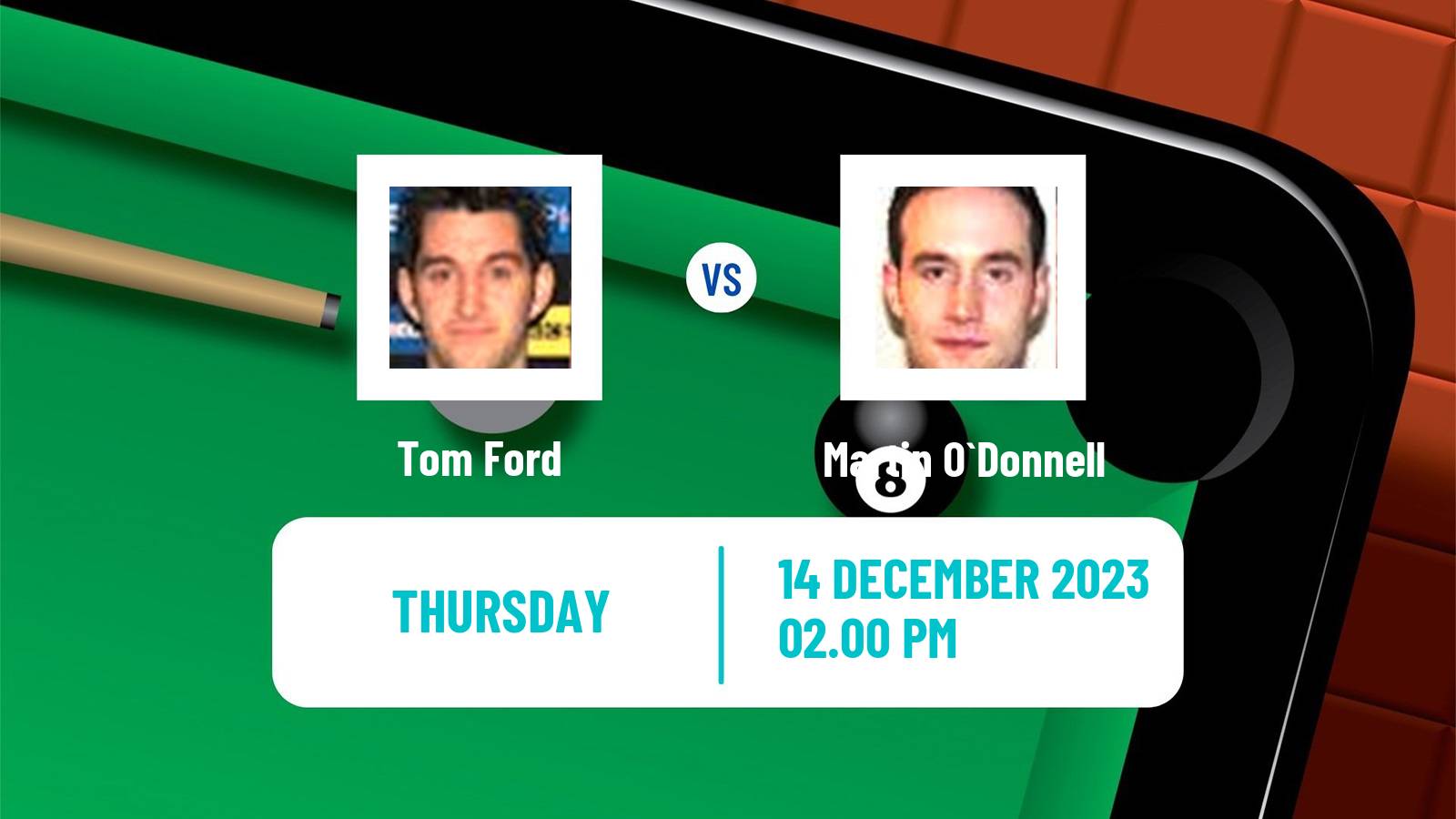 Snooker Scottish Open Tom Ford - Martin O`Donnell