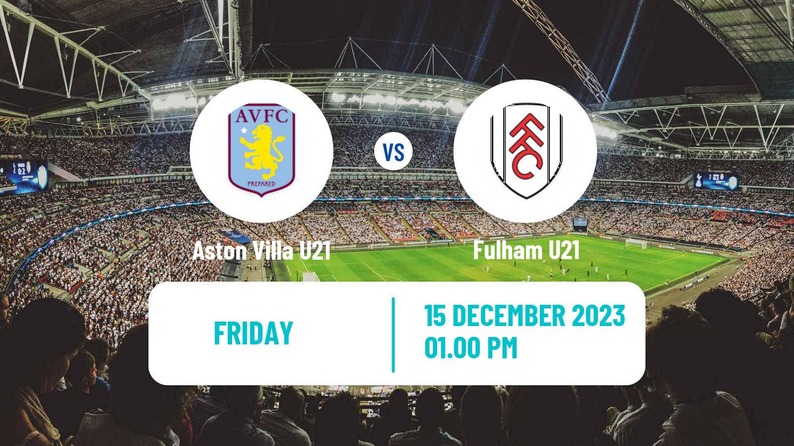Soccer English Premier League 2 Aston Villa U21 - Fulham U21