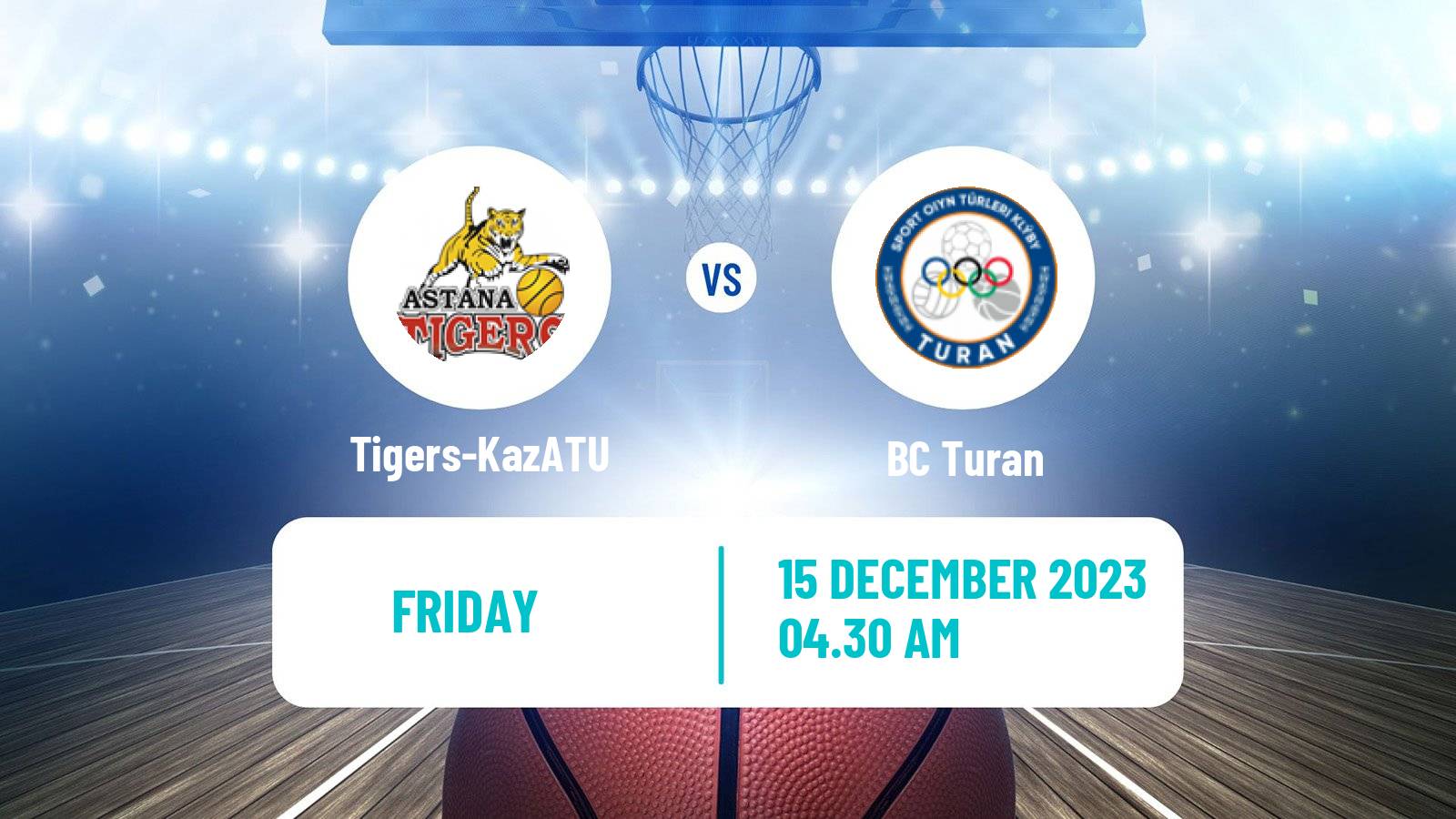 Basketball Kazakh Higher League Basketball Tigers-KazATU - Turan