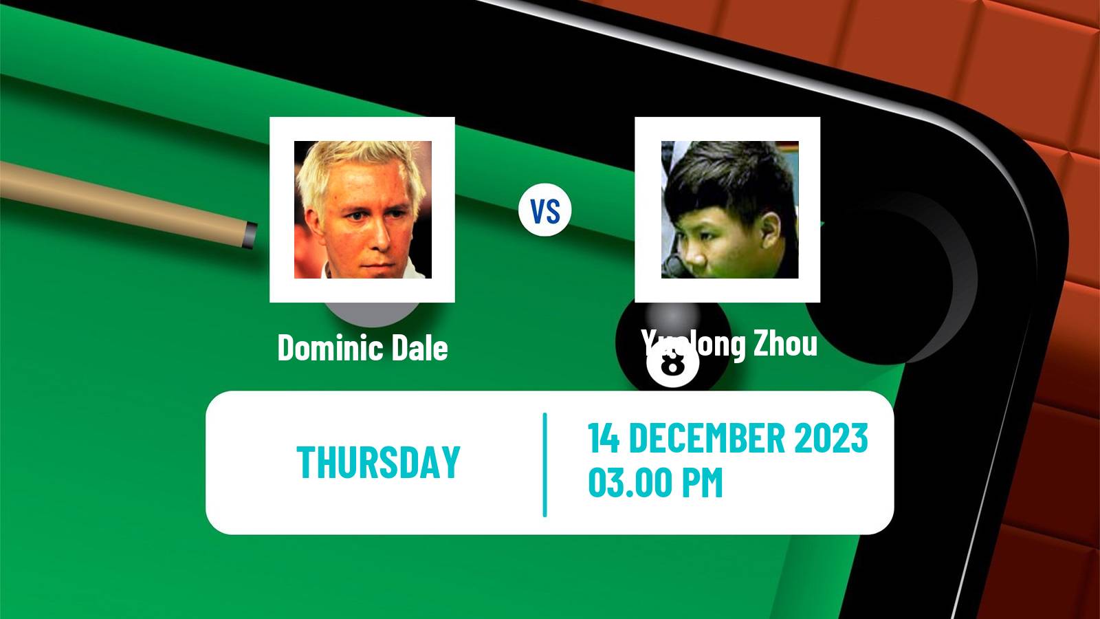 Snooker Scottish Open Dominic Dale - Yuelong Zhou