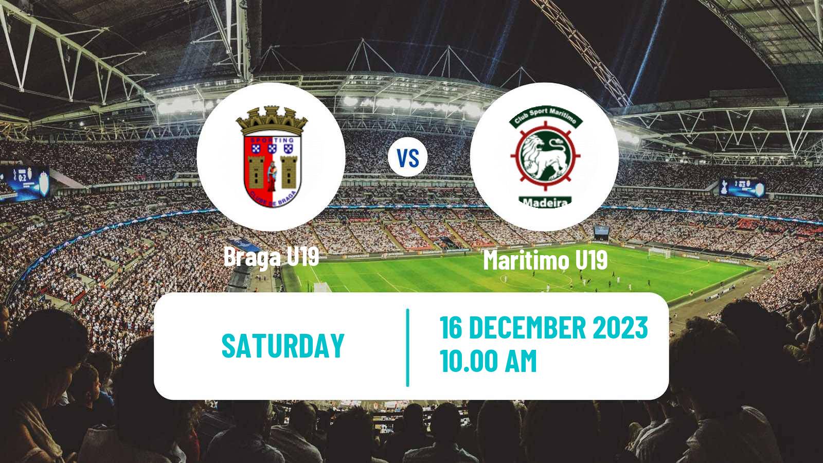 Soccer Portuguese Campeonato Nacional U19 Braga U19 - Maritimo U19