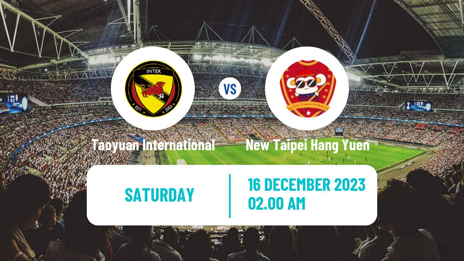 Soccer Taiwan Football League Women Taoyuan International - New Taipei Hang Yuen