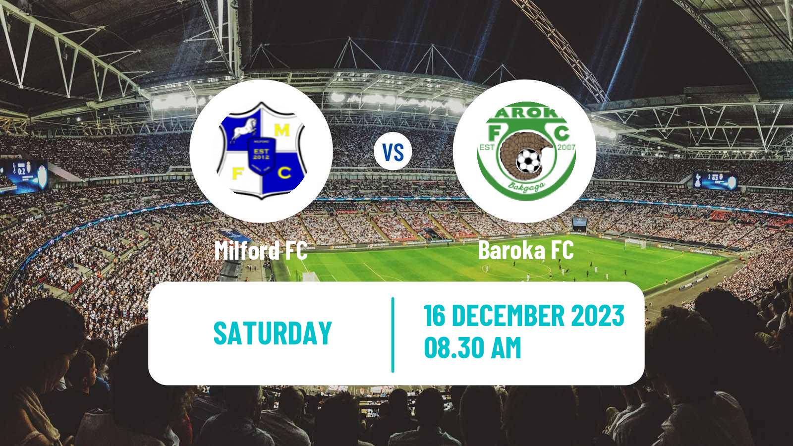 Soccer South African First Division Milford - Baroka