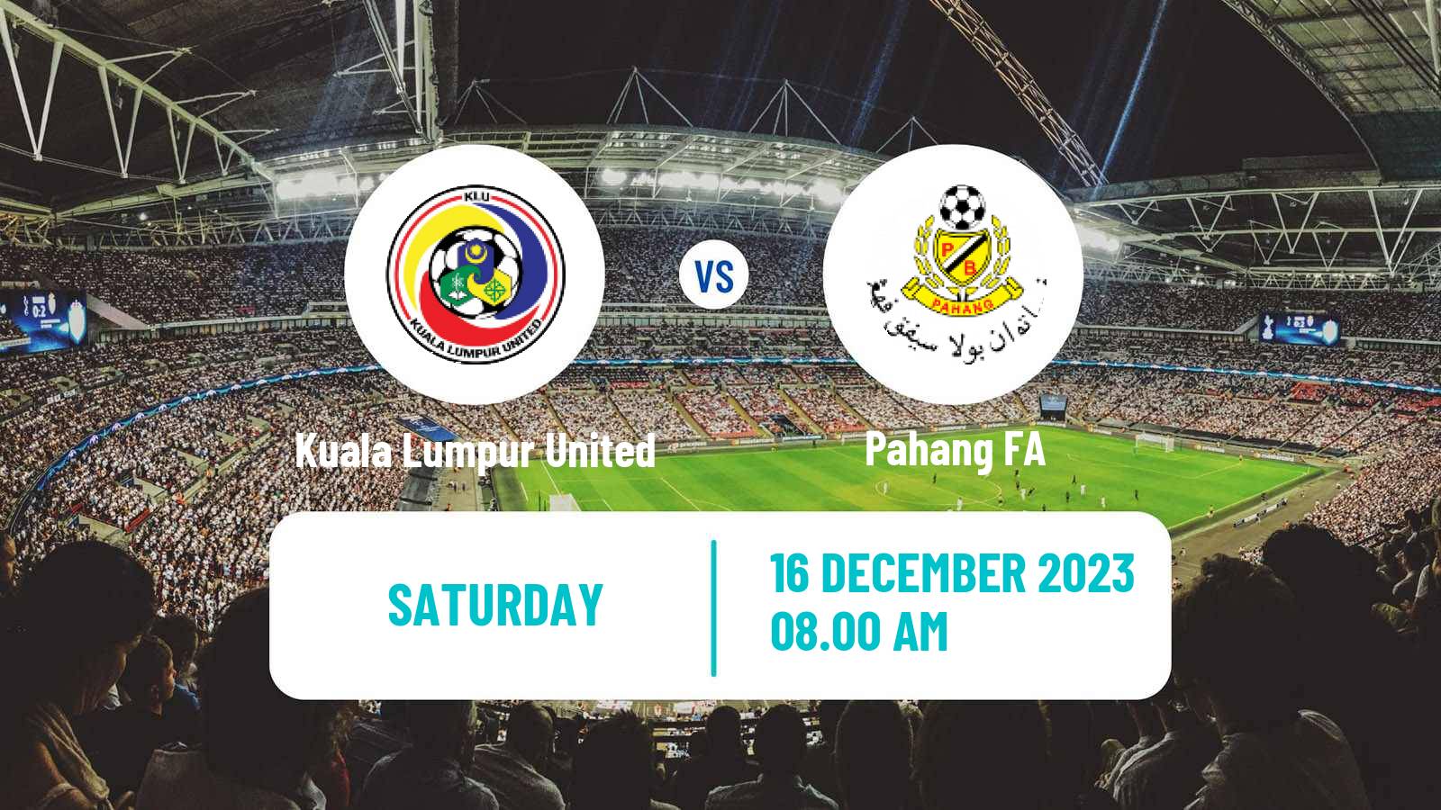 Soccer Malaysian Super League Kuala Lumpur United - Pahang