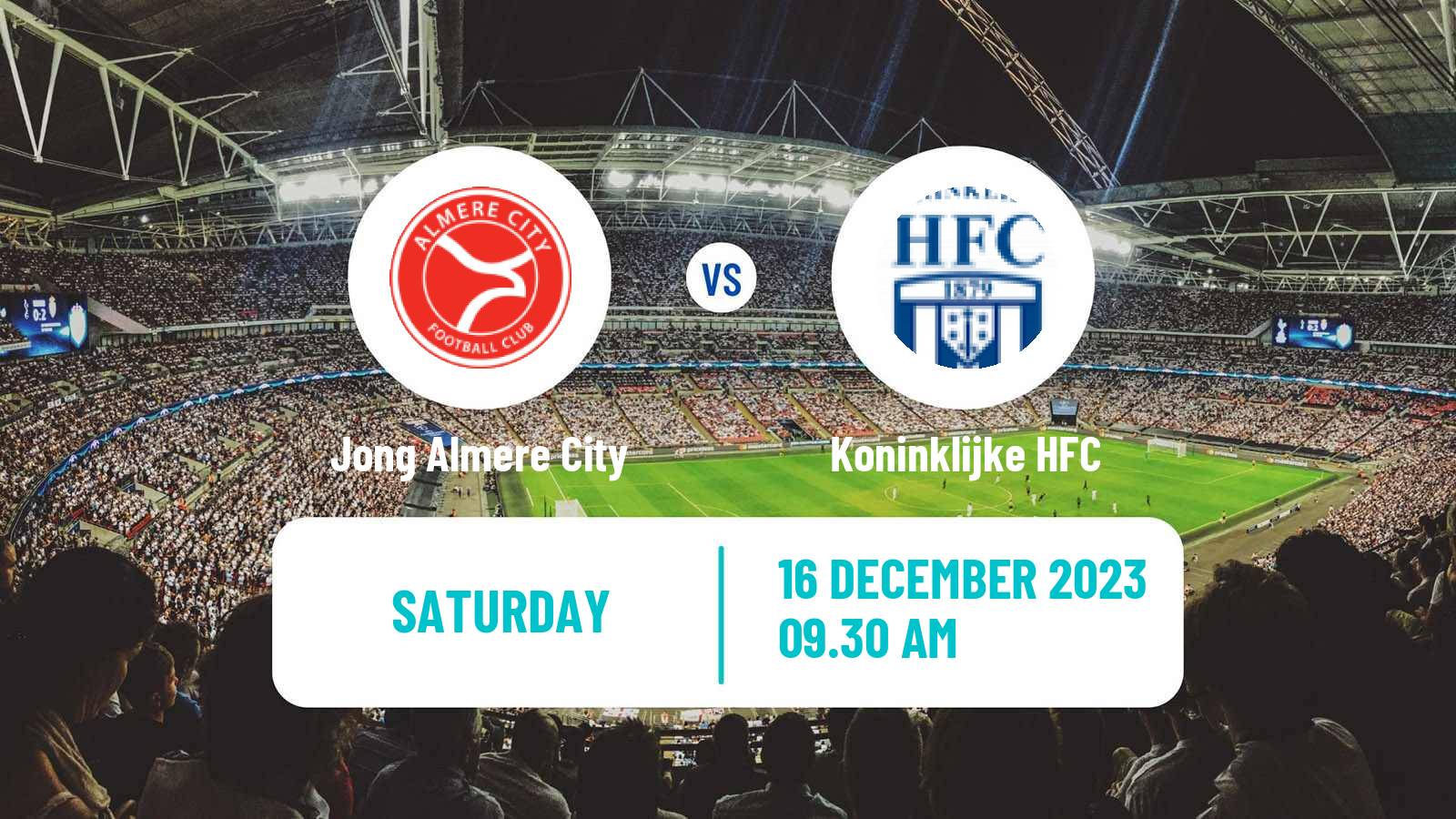 Soccer Dutch Tweede Divisie Jong Almere City - Koninklijke HFC