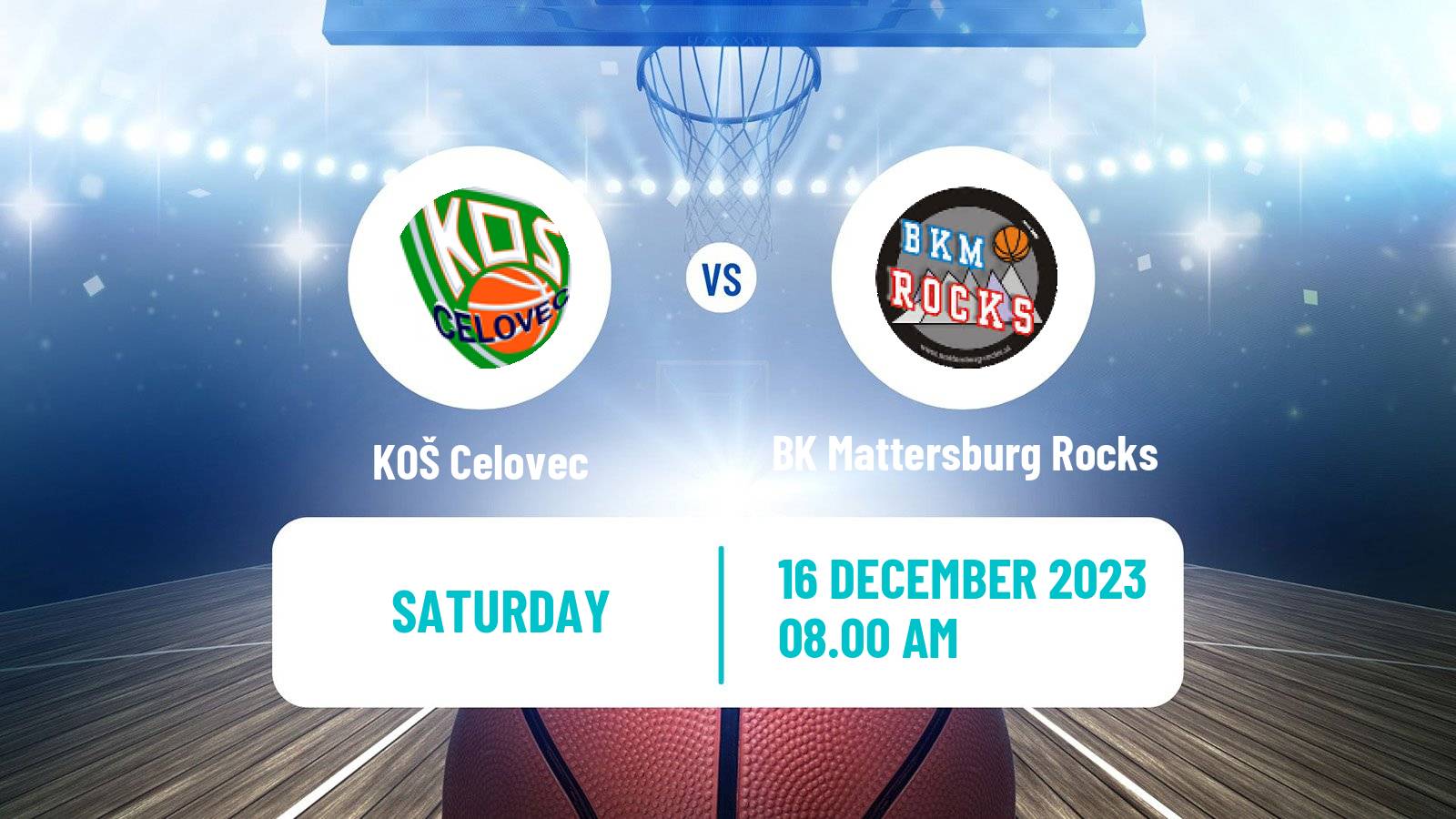 Basketball Austrian Zweite Liga Basketball Celovec - BK Mattersburg Rocks