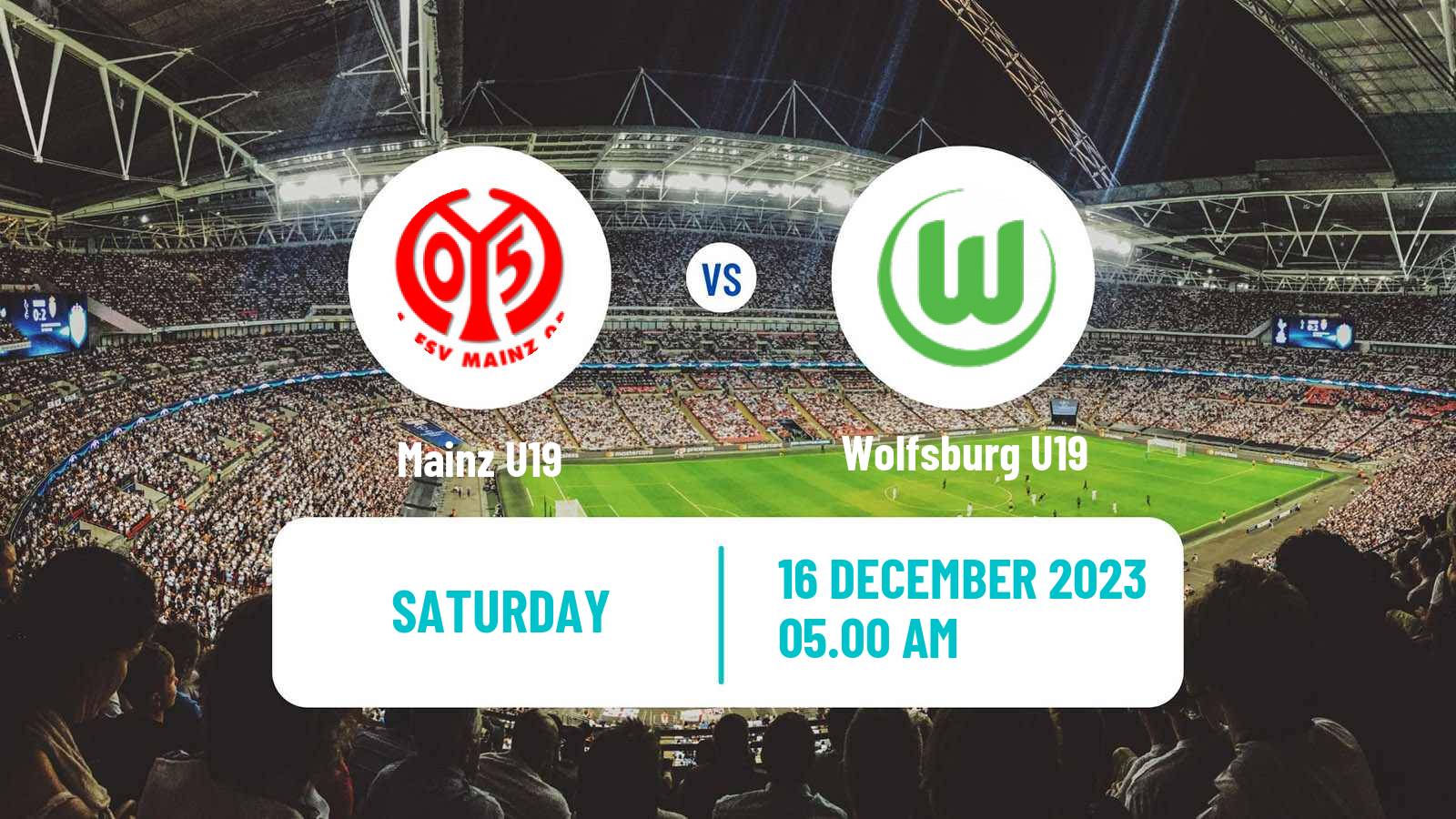 Soccer German DFB Junioren Pokal Mainz U19 - Wolfsburg U19