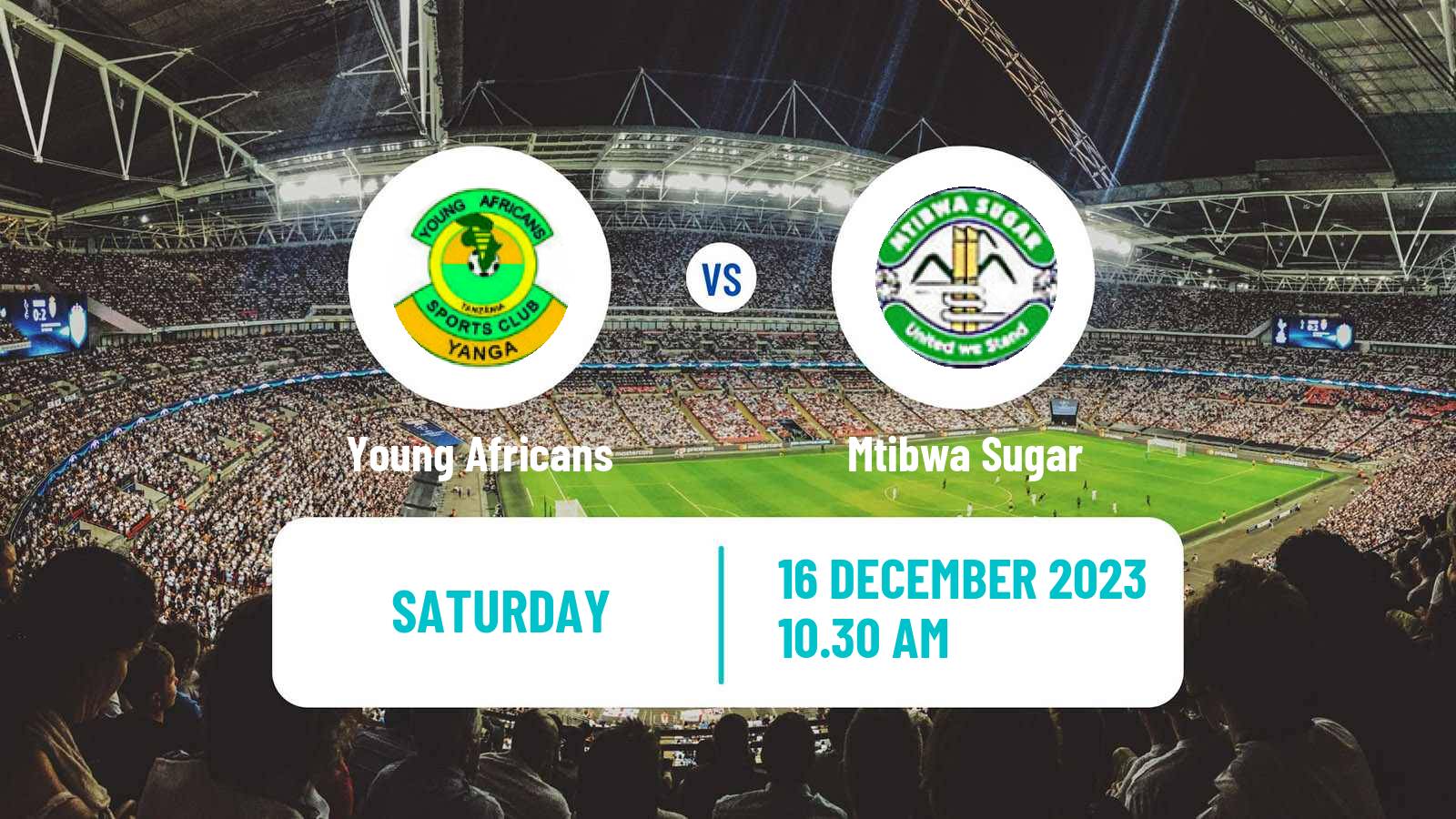 Soccer Tanzanian Premier League Young Africans - Mtibwa Sugar