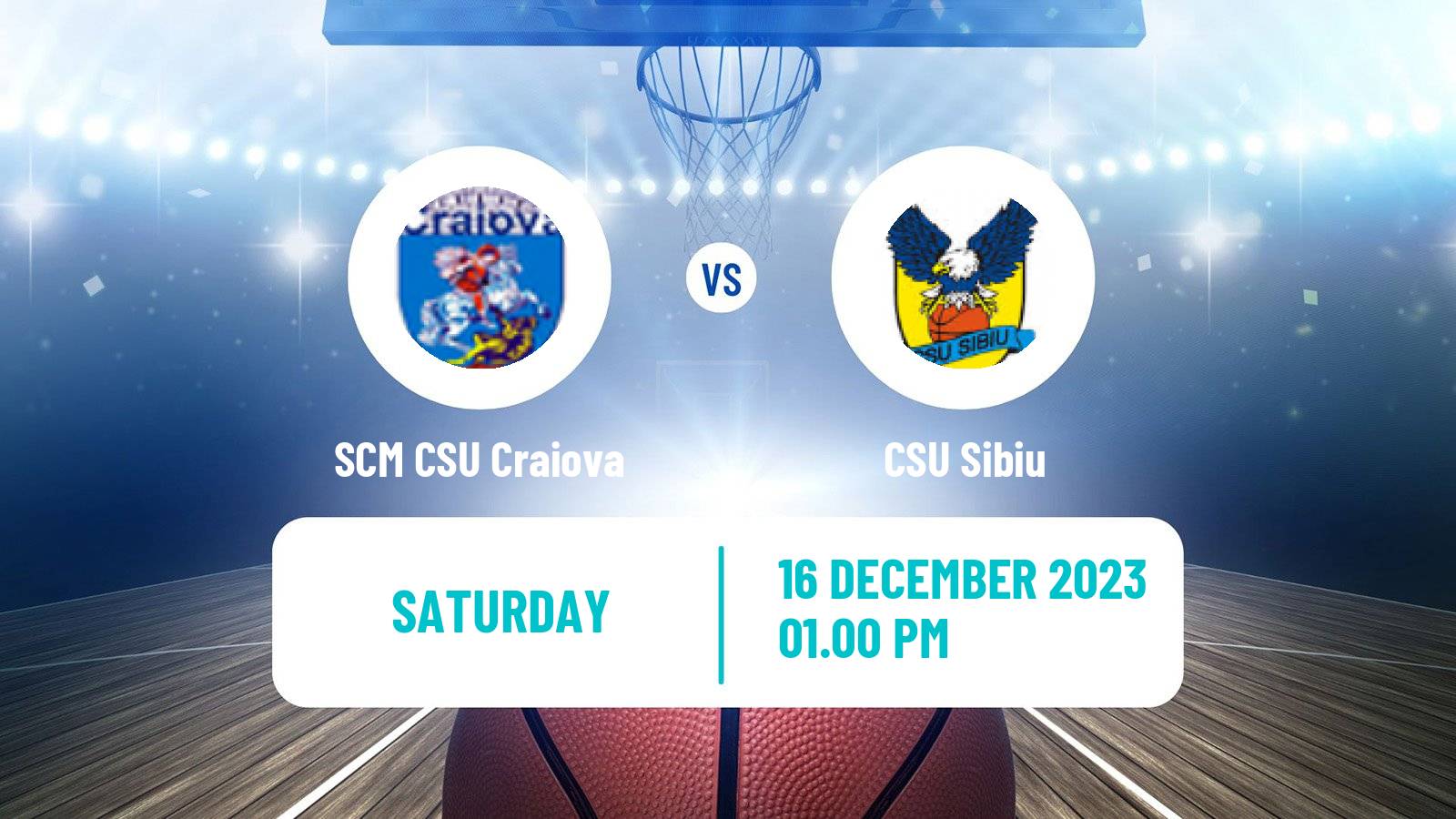 Basketball Romanian Divizia A Basketball SCM CSU Craiova - CSU Sibiu