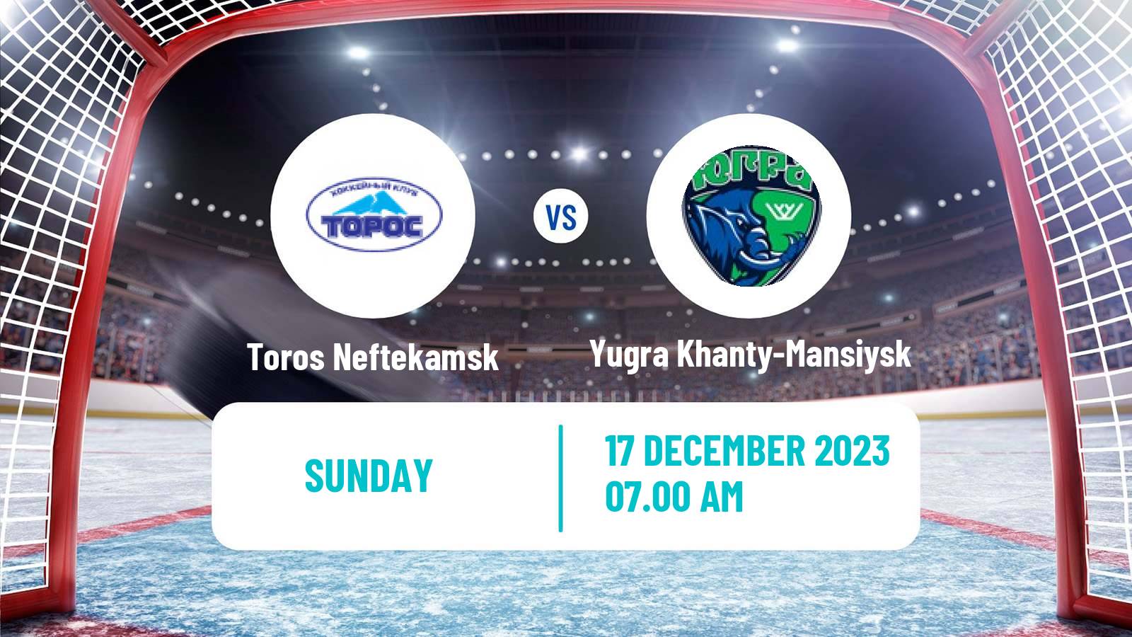 Hockey VHL Toros Neftekamsk - Yugra Khanty-Mansiysk