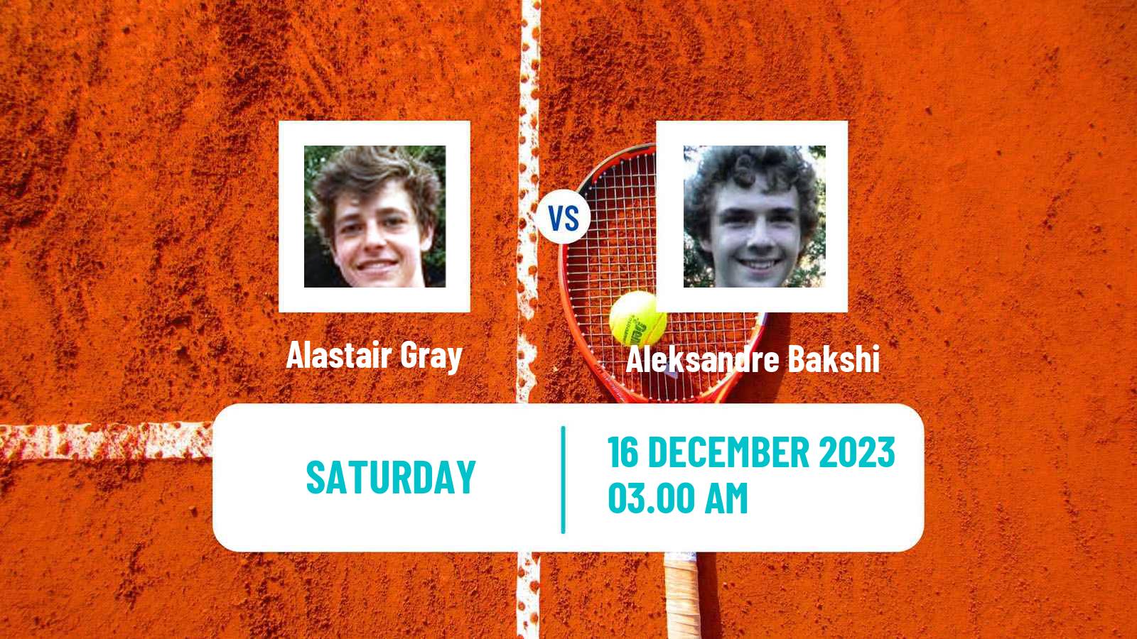 Tennis ITF M15 Zahra 3 Men Alastair Gray - Aleksandre Bakshi