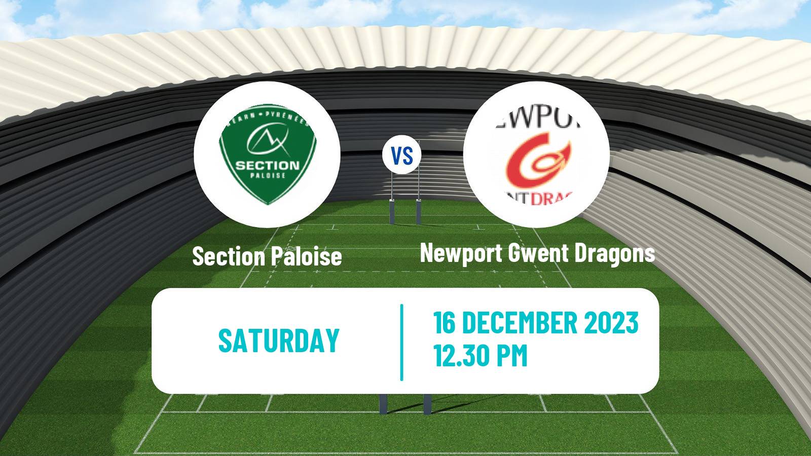 Rugby union Challenge Cup Rugby Section Paloise - Newport Gwent Dragons