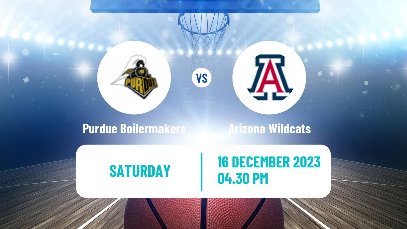 Basketball NCAA College Basketball Purdue Boilermakers - Arizona Wildcats