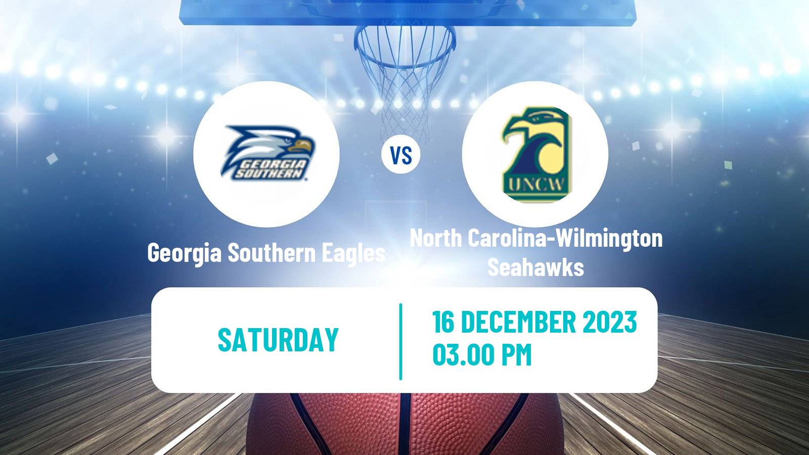 Basketball NCAA College Basketball Georgia Southern Eagles - North Carolina-Wilmington Seahawks