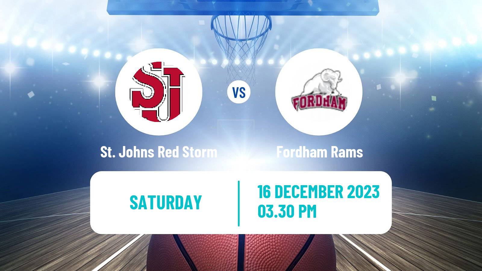 Basketball NCAA College Basketball St. Johns Red Storm - Fordham Rams