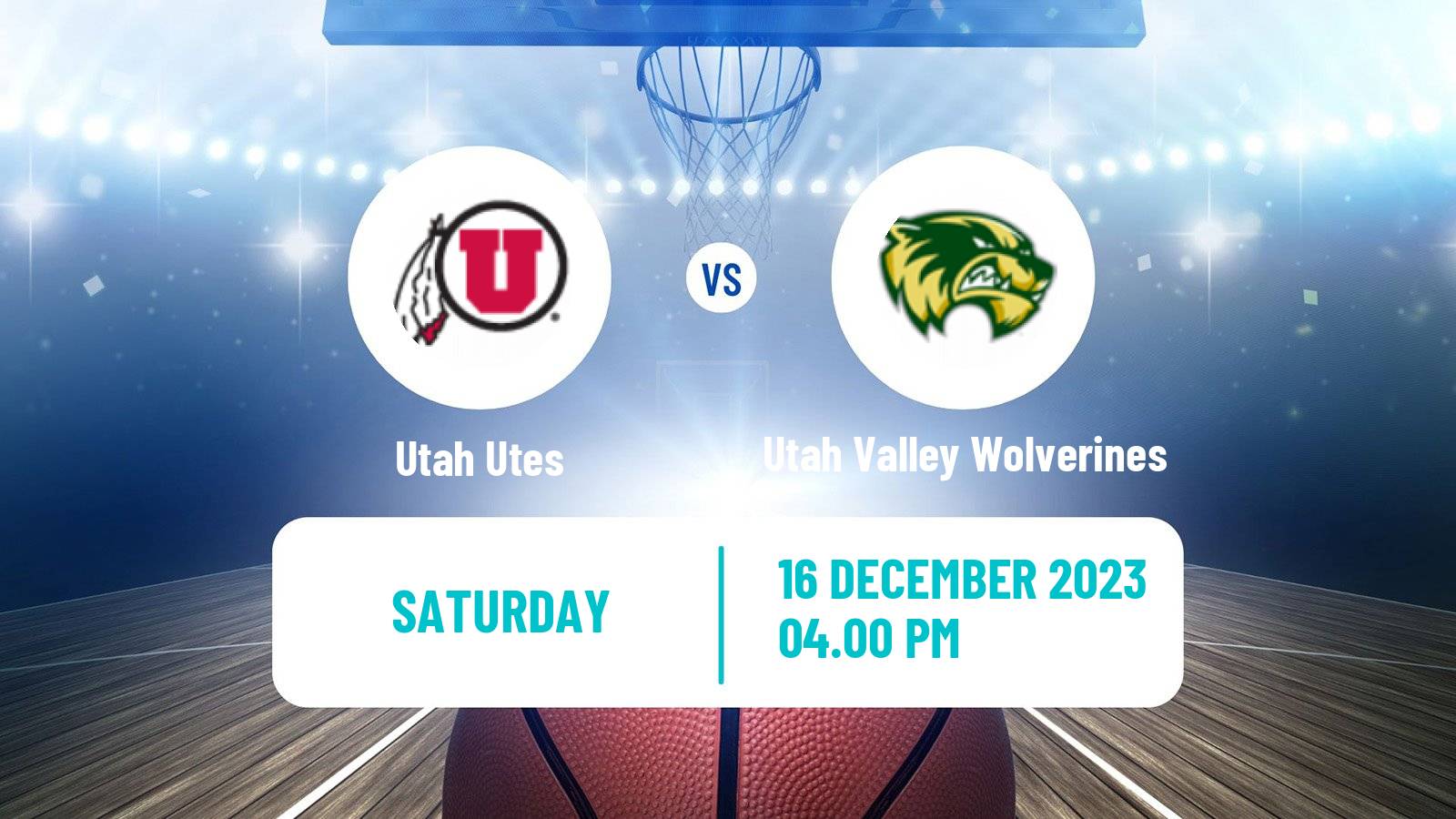 Basketball NCAA College Basketball Utah Utes - Utah Valley Wolverines