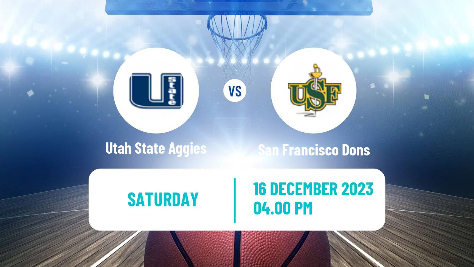 Basketball NCAA College Basketball Utah State Aggies - San Francisco Dons
