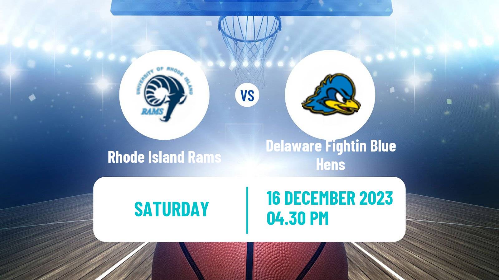 Basketball NCAA College Basketball Rhode Island Rams - Delaware Fightin Blue Hens