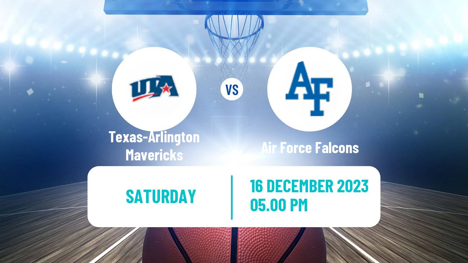 Basketball NCAA College Basketball Texas-Arlington Mavericks - Air Force Falcons