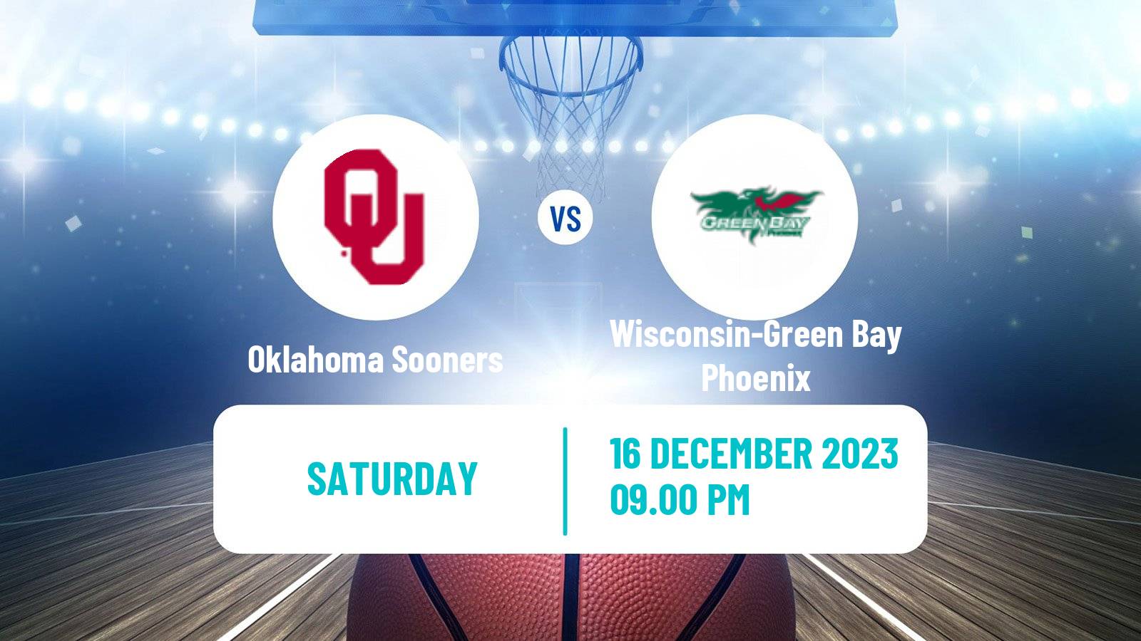 Basketball NCAA College Basketball Oklahoma Sooners - Wisconsin-Green Bay Phoenix