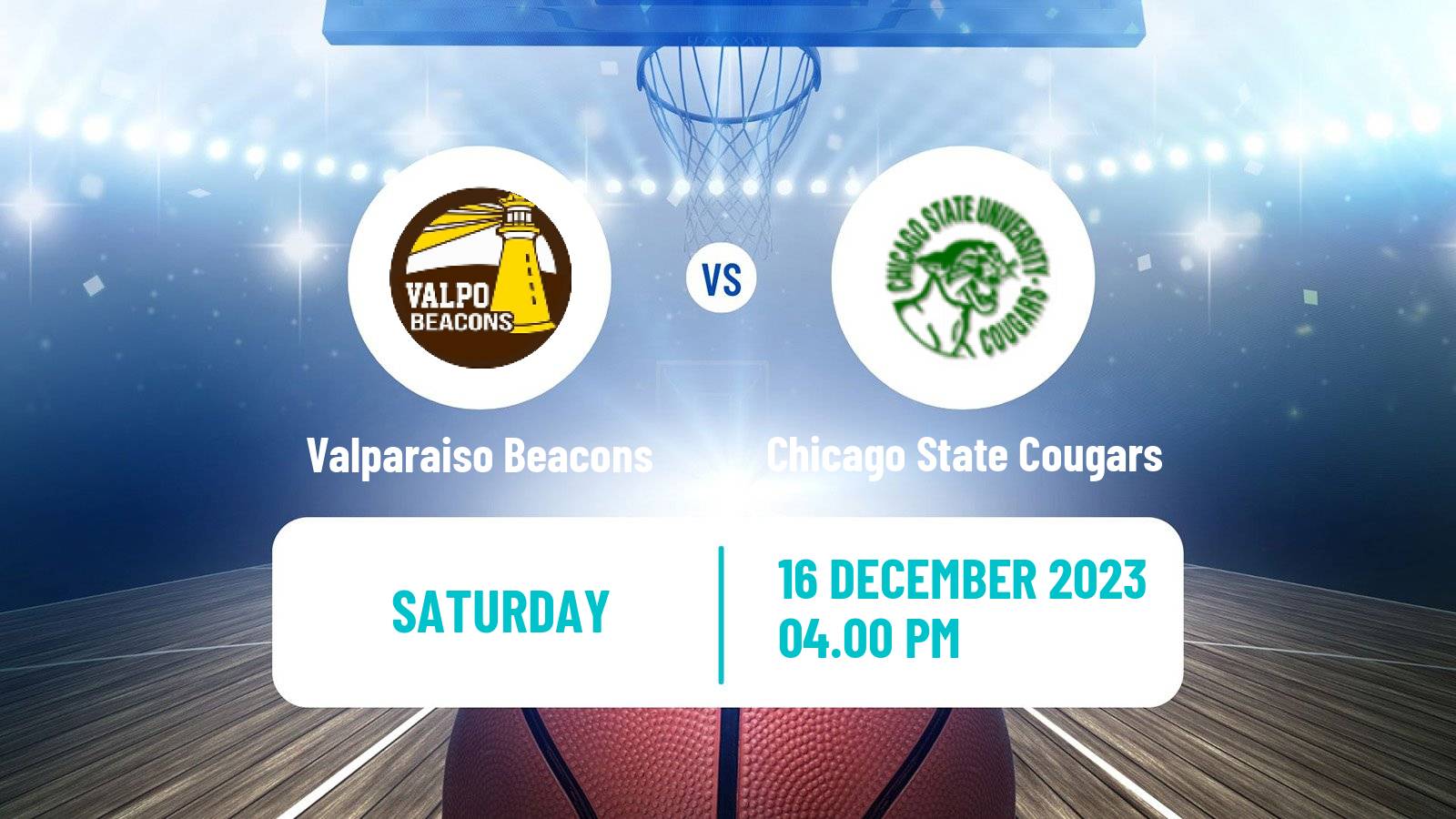 Basketball NCAA College Basketball Valparaiso Beacons - Chicago State Cougars