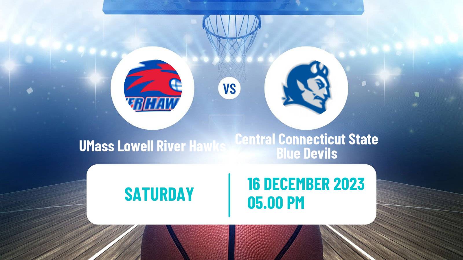 Basketball NCAA College Basketball UMass Lowell River Hawks - Central Connecticut State Blue Devils