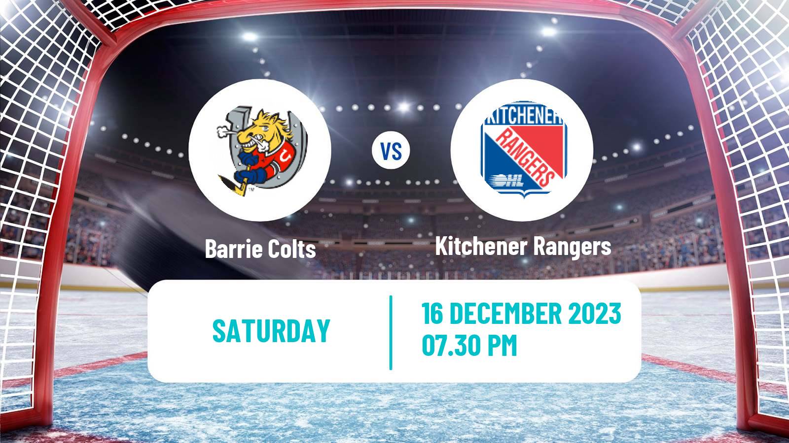 Hockey OHL Barrie Colts - Kitchener Rangers