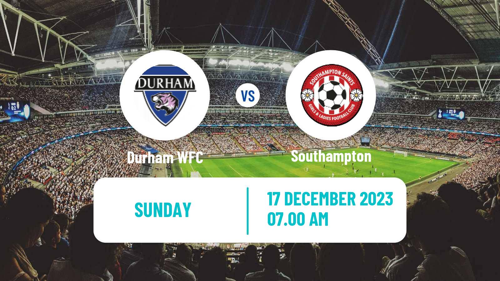 Soccer English Women Championship Durham - Southampton