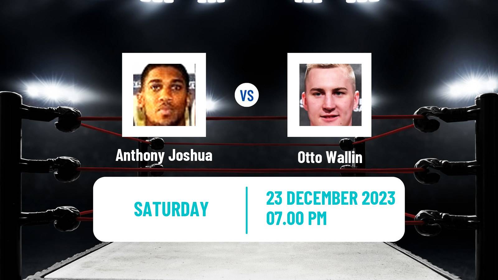 Boxing Heavyweight Others Matches Men Anthony Joshua - Otto Wallin