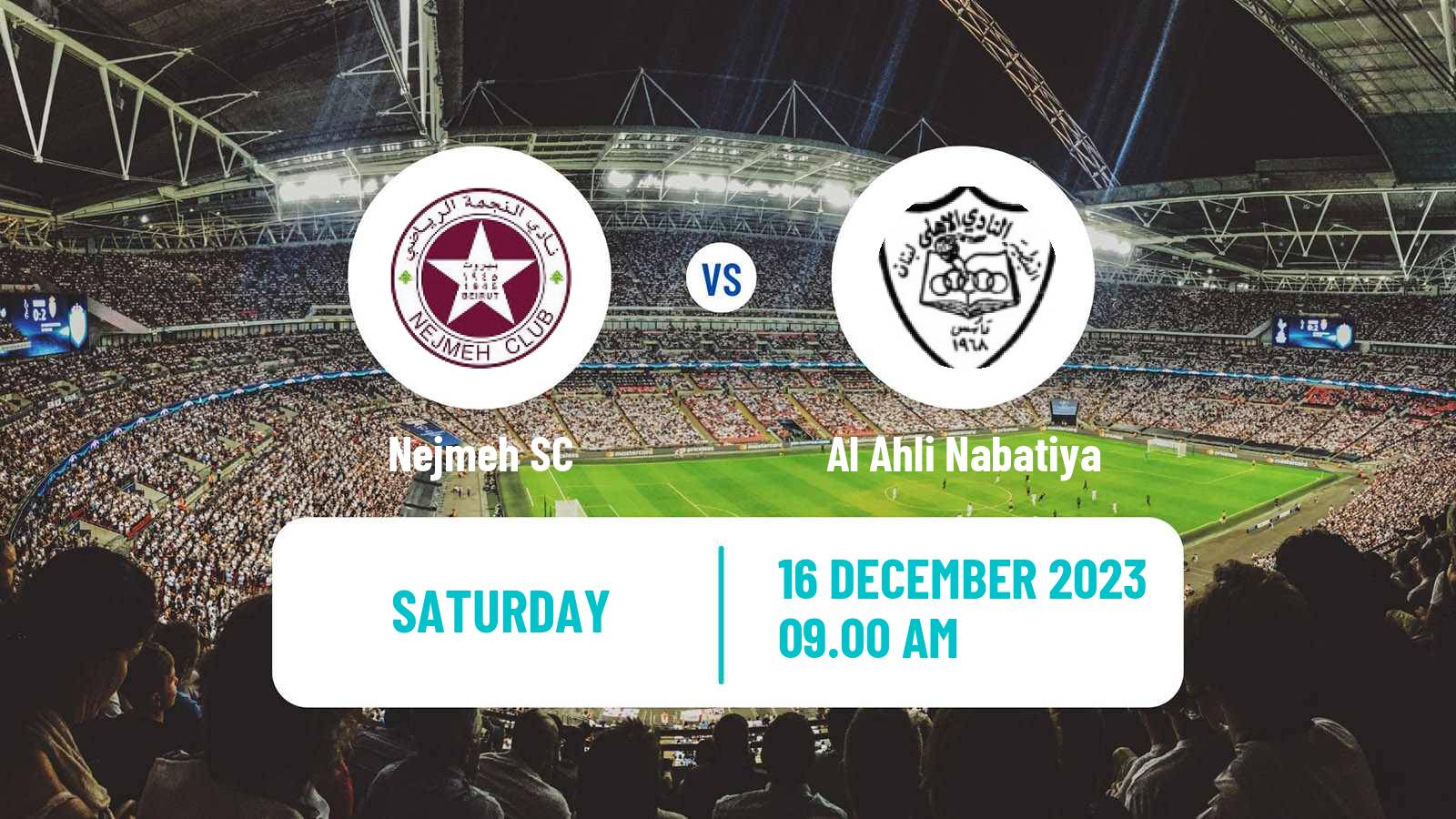 Soccer Lebanese Premier League Nejmeh - Al Ahli Nabatiya