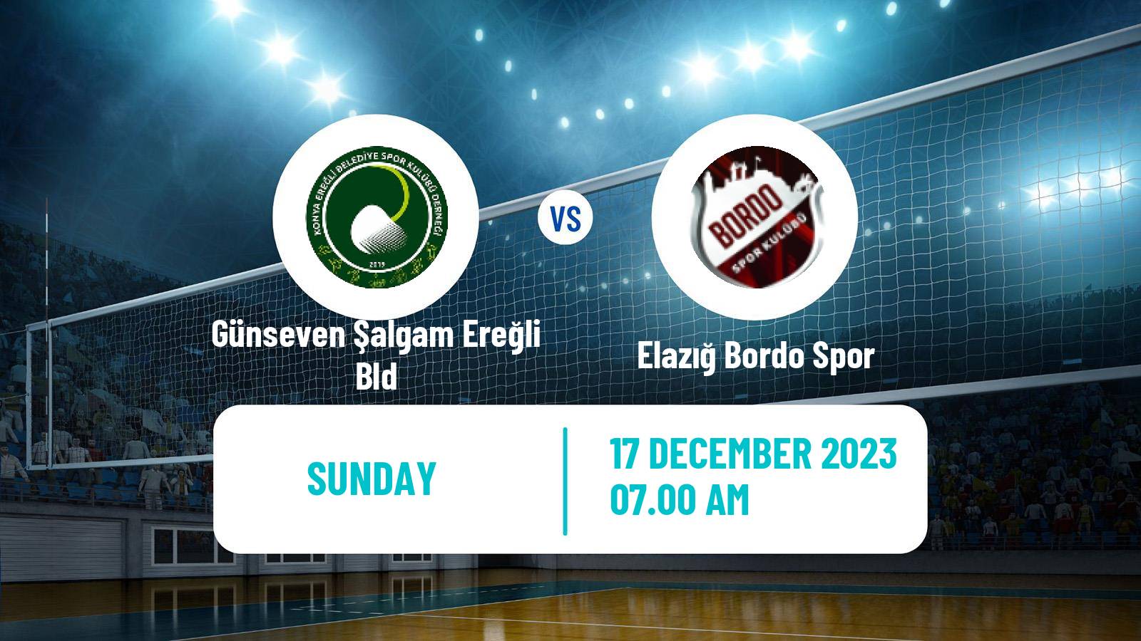 Volleyball Turkish 1 Ligi Volleyball Women Günseven Şalgam Ereğli Bld - Elazığ Bordo Spor