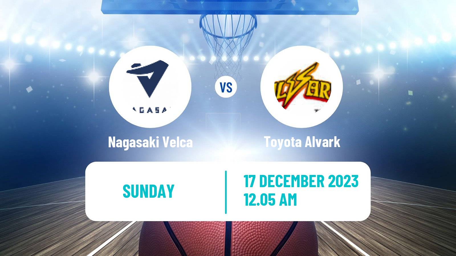 Basketball BJ League Nagasaki Velca - Toyota Alvark