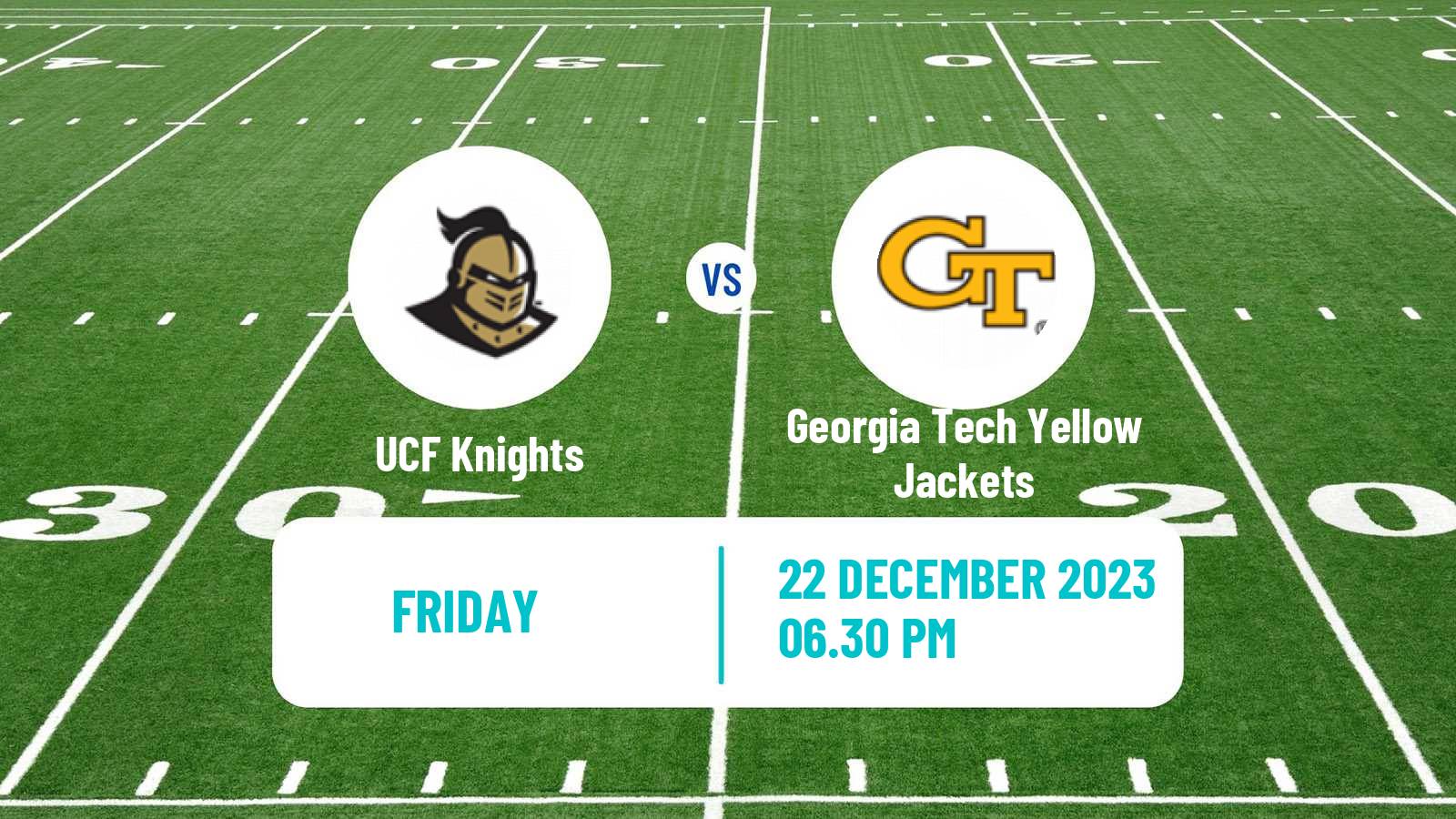 American football NCAA College Football UCF Knights - Georgia Tech Yellow Jackets